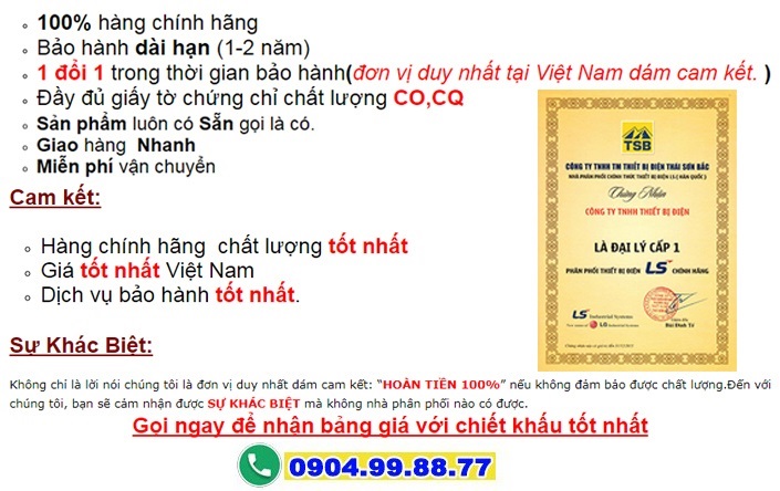 Aptomat 3 pha 100a ls Bảng Báo giá mới nhất