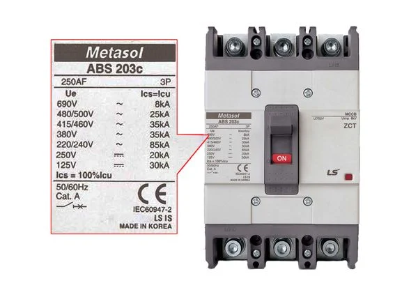 thông số kĩ thuật của aptomat