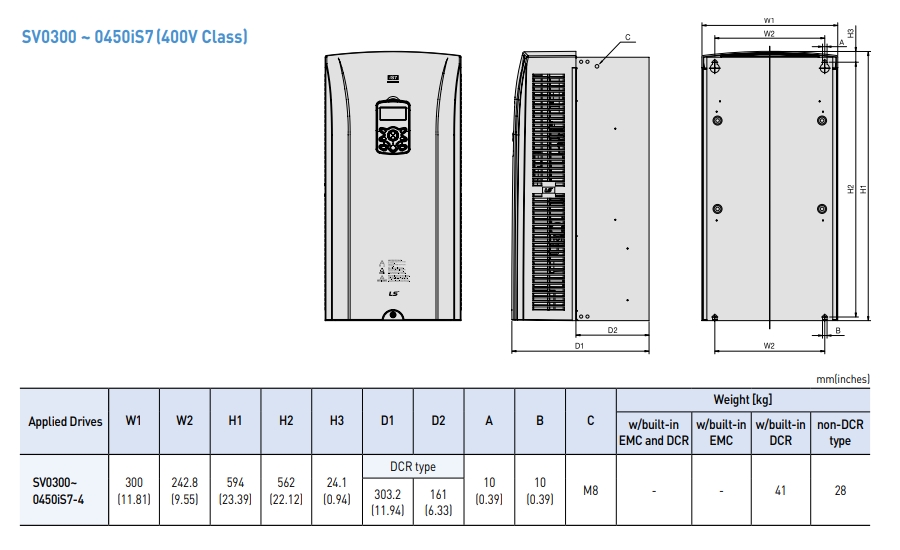 kich thuoc bien tan ls is7 ip21 type 30kw 45kw 400v