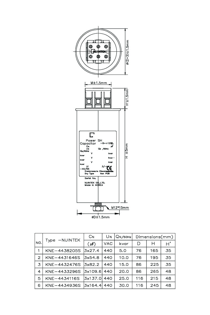 kich thuoc tu bu kho nuintek 440v 5kvar 10kvar 15kvar 20kvar 25kvar 30kvar