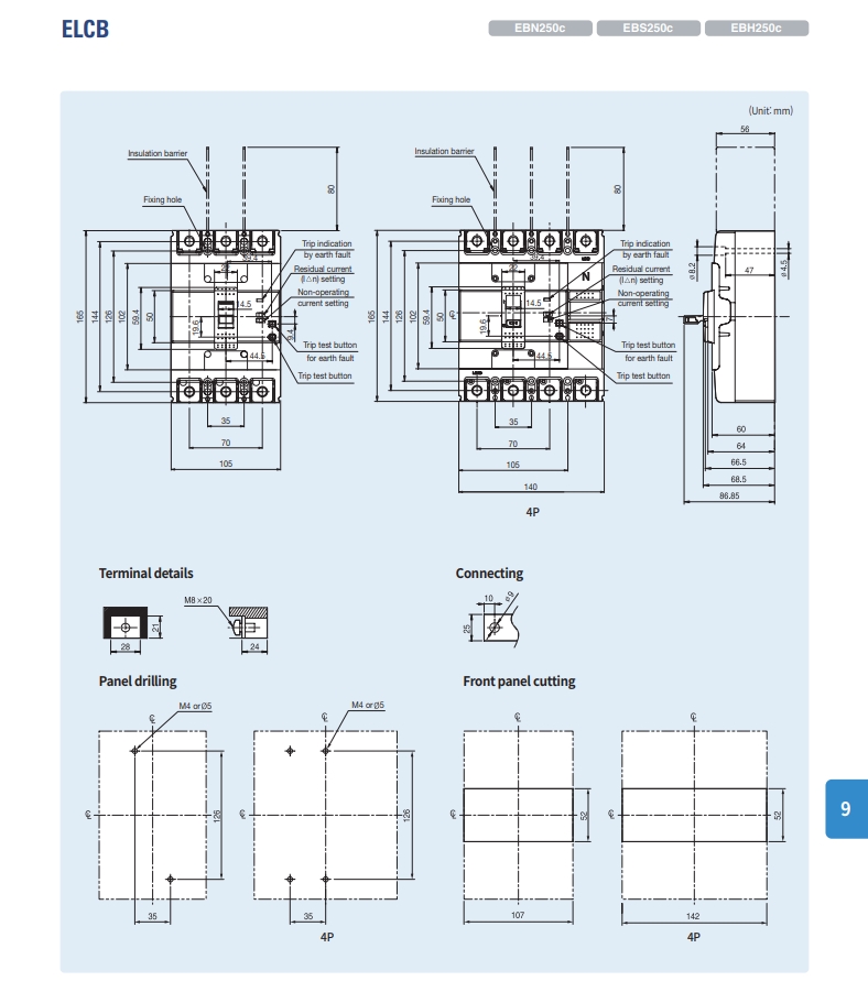 elcb ls ebn250c ebs250c ebh250c kich thuoc cad