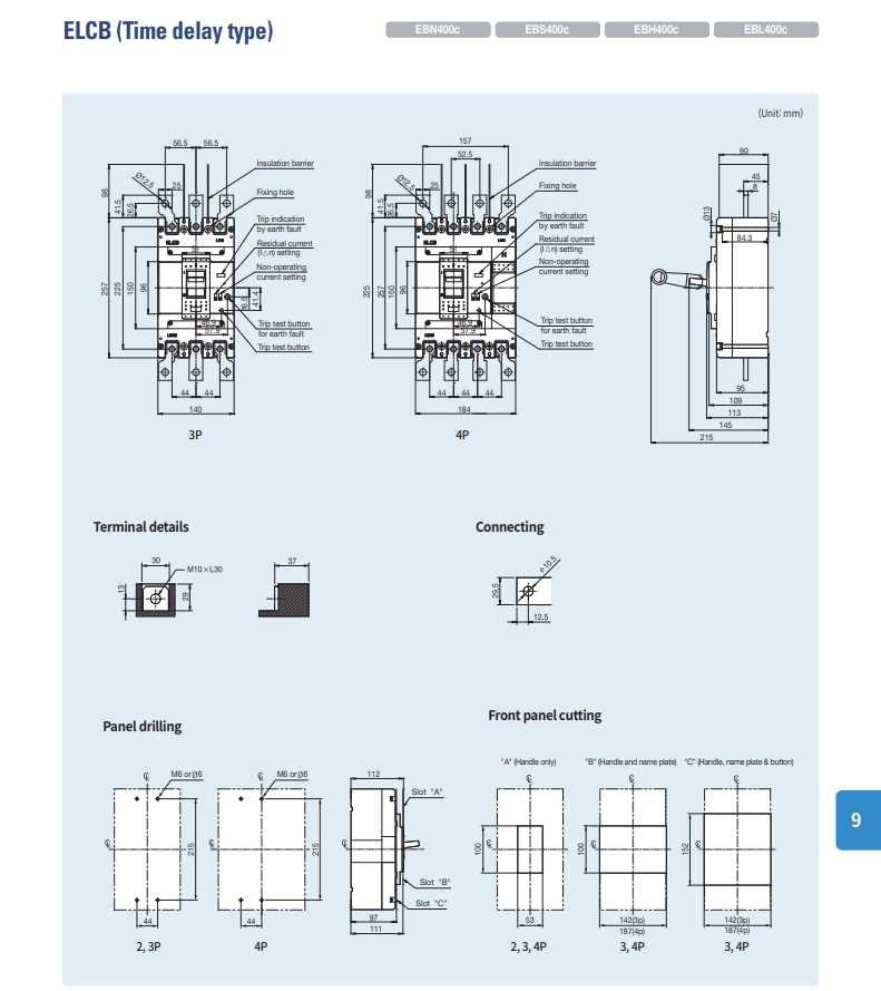 elcb ls ebn400c ebs400c ebh400c ebl400c time delay type kich thuoc cad
