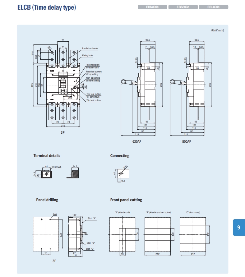 elcb ls ebn800c ebs800c ebl800c time delay type kich thuoc cad