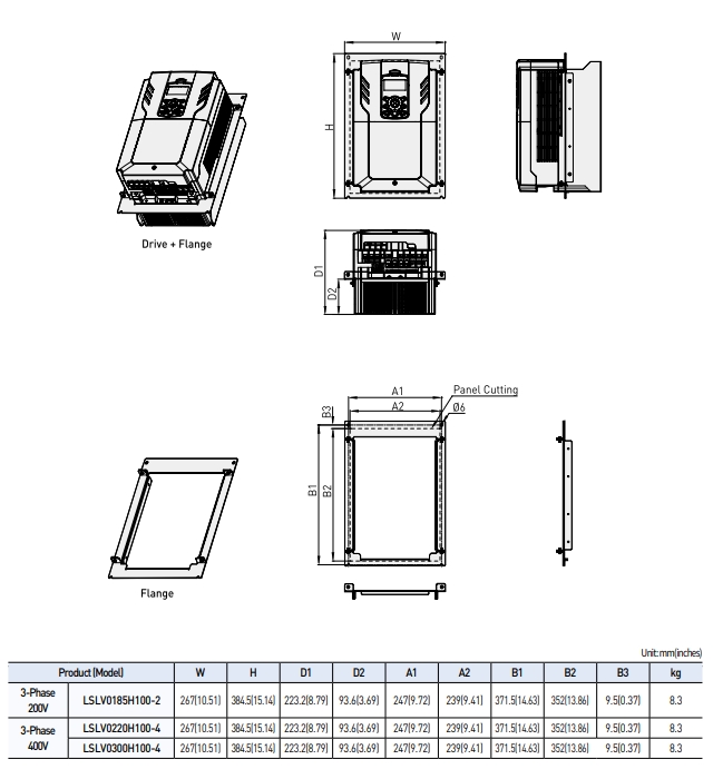 mat bich bien tan ls h100 ip20 18.5kw-2 22kw-4 30kw-4