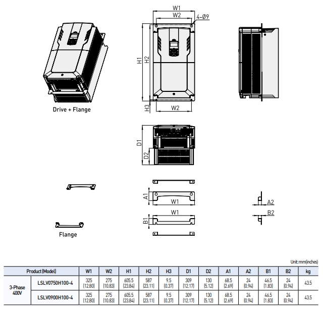 mat bich bien tan ls h100 ip20 75kw-4 90kw-4