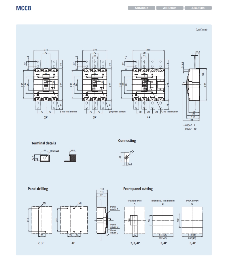 mccb ls abn800c abs800c abl800c kich thuoc cad