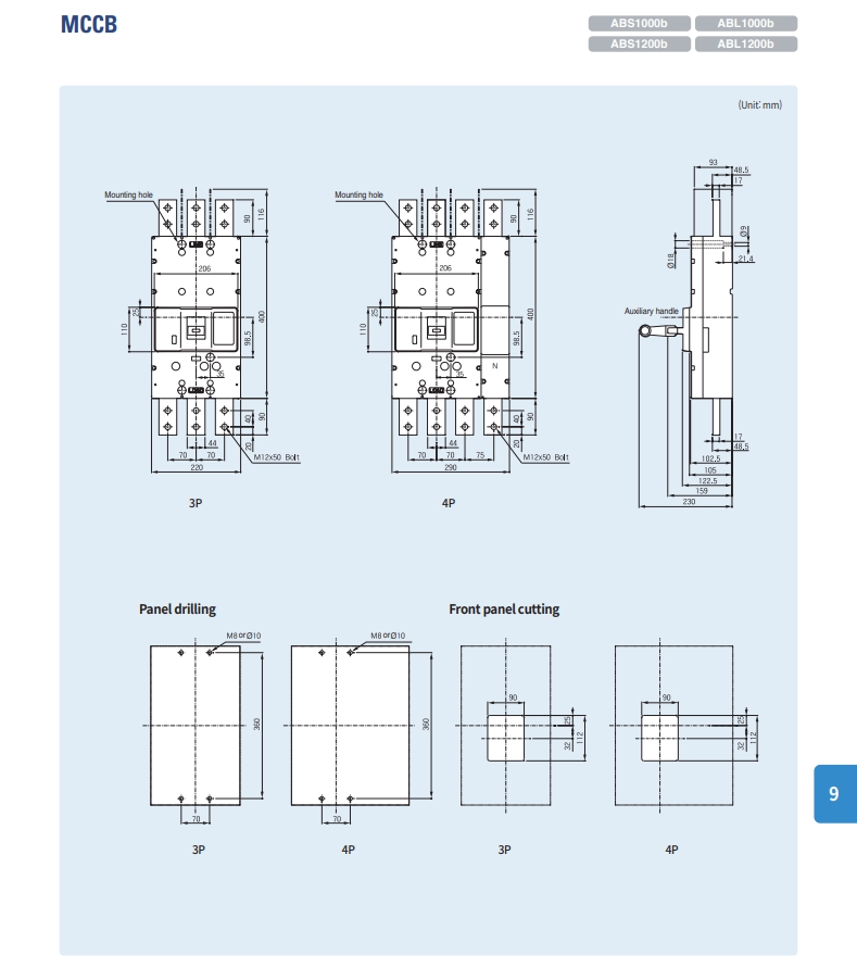 mccb ls abs1000b abs1200b abl1000b abl1200b kich thuoc cad