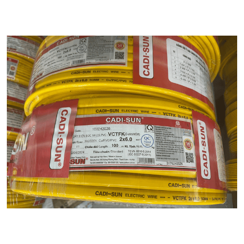 day cap dien Cadisun VCTFK 2x6.0 anh 2