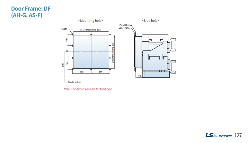 acb ls fixed type 5000af 4000-5000a as 40-50f door frame df