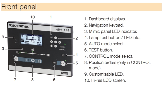 hmi bo dieu khien ats socomec atys c65