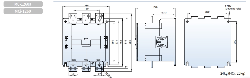 kich thuoc contactor ls mc-1260a mci-1260