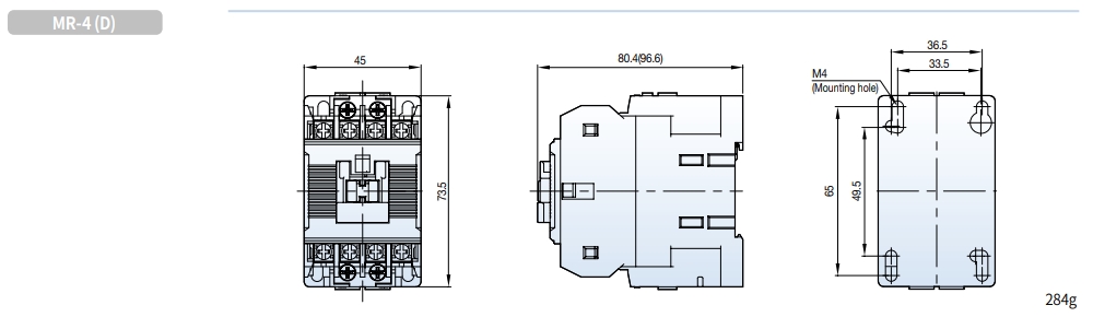 kich thuoc contactor relay ls mr-4 (d)