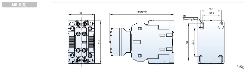 kich thuoc contactor relay ls mr-6 (d)